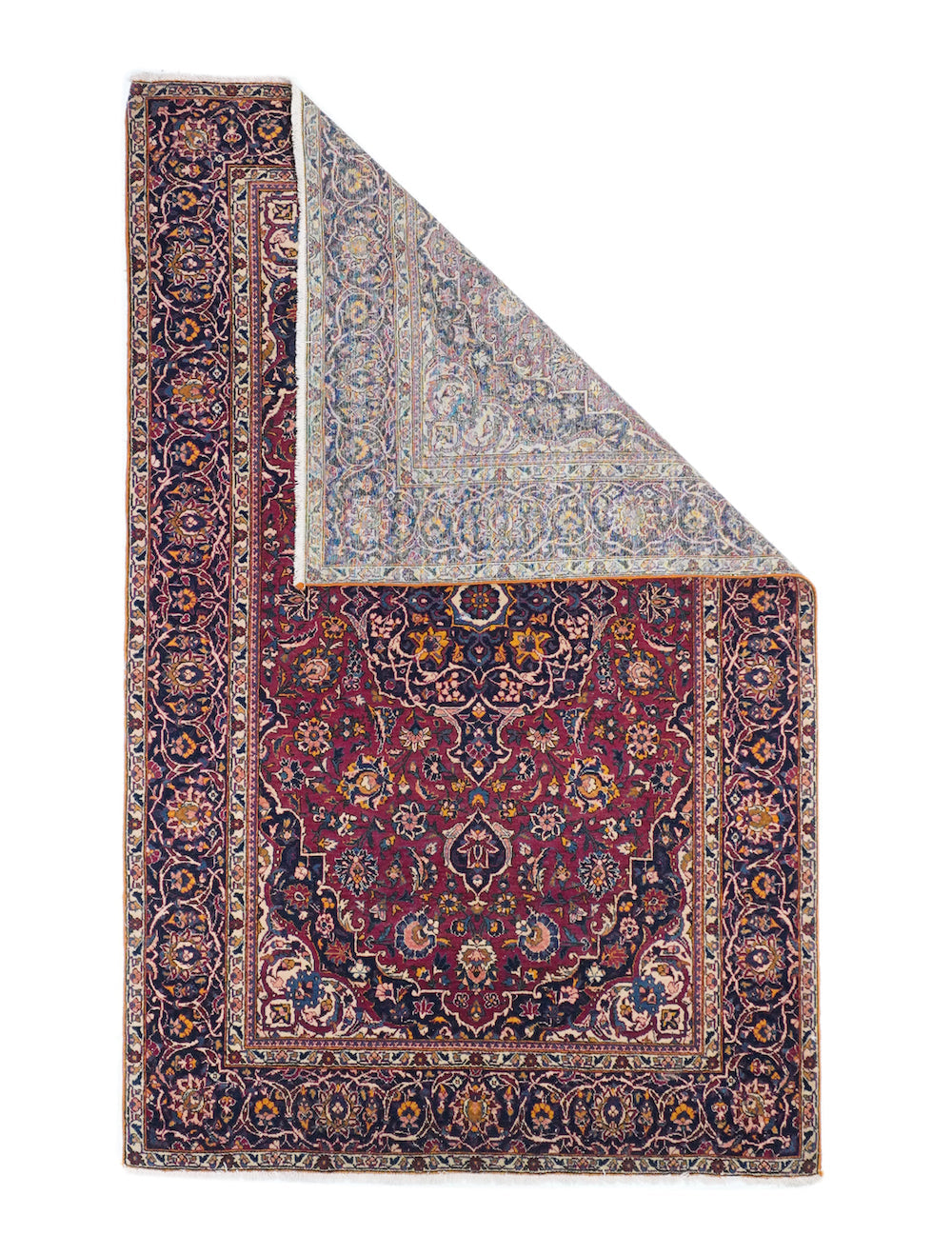 Vintage  Kashan Rug 4'4'' x 6'10''