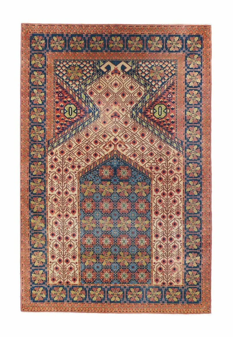 Antique Mohtasham Kashan Rug 4'7'' x 7'0''