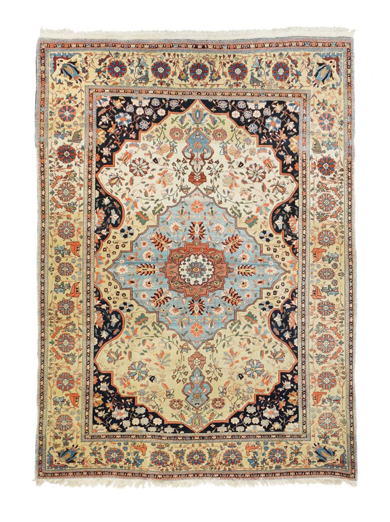 Antique Kashan Rug 4'6'' x 6'3''