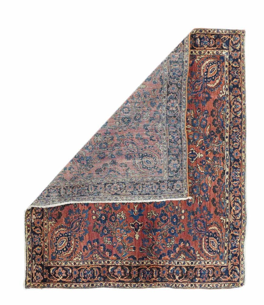 Antique Sarouk Rug 3'8'' x 4'1''
