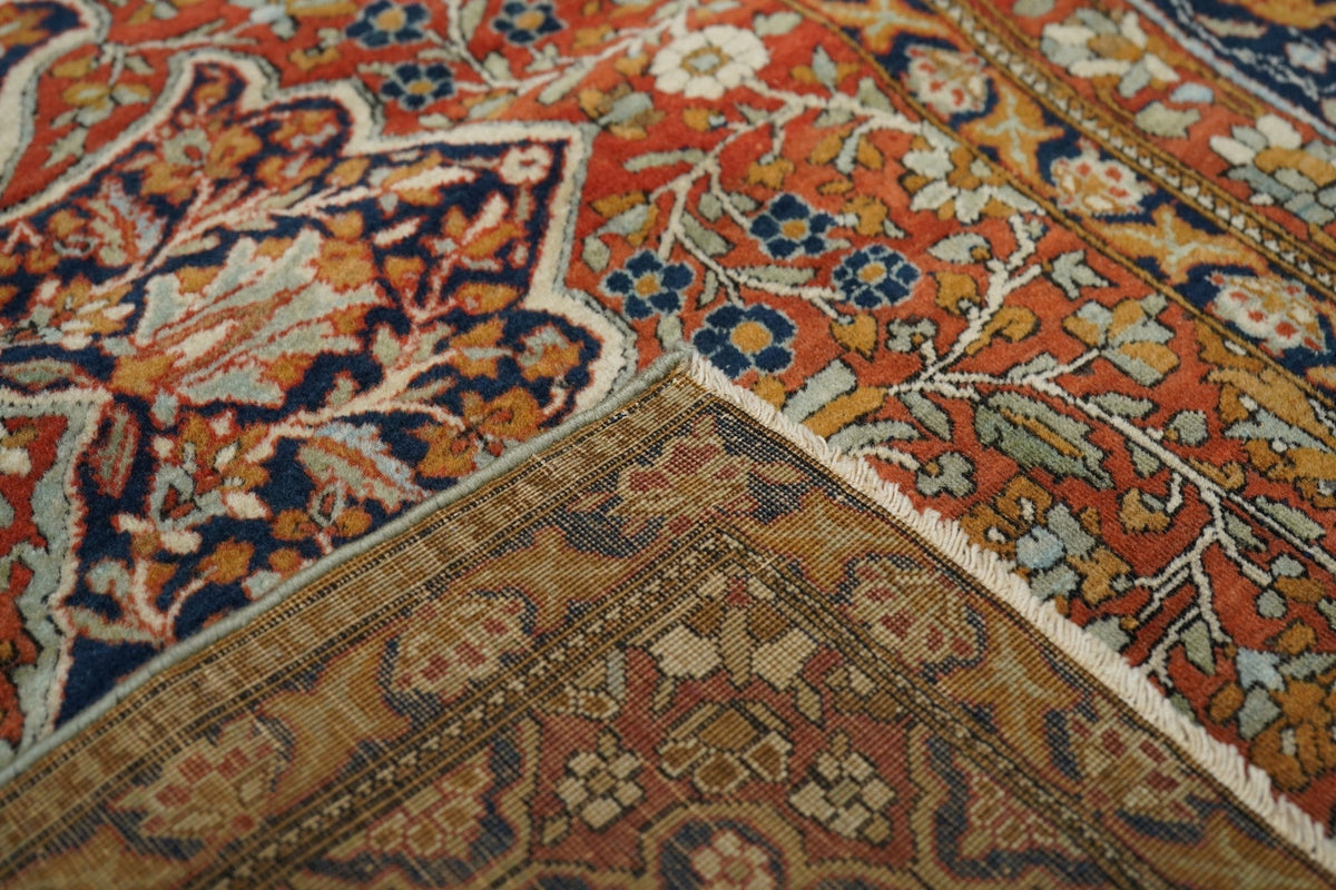 Antique Mohtasham Kashan Rug 4'4'' x 6'8''