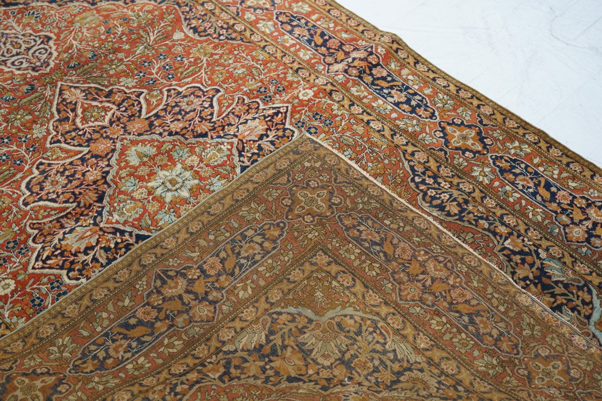 Antique Mohtasham Kashan Rug 4'4'' x 6'8''