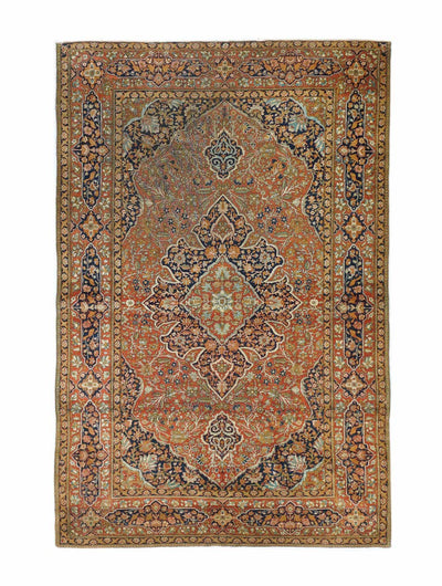 Antique Mohtasham Kashan Rug 4'4'' x 6'8''