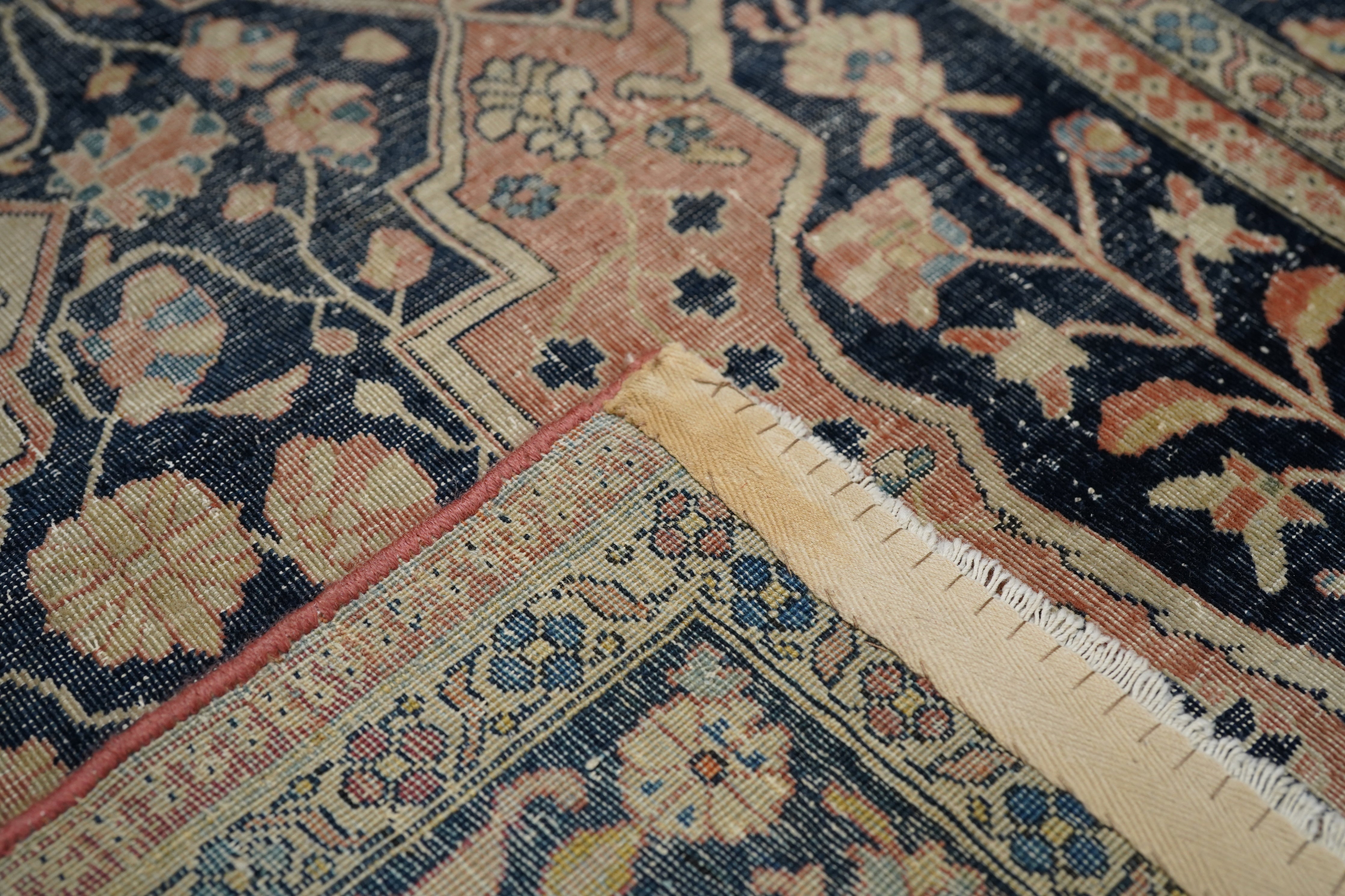 Antique Mohtasham Kashan Rug 4'1'' x 6'3''
