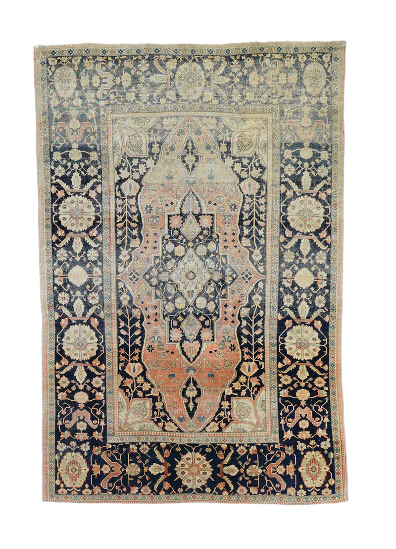 Antique Mohtasham Kashan Rug 4'1'' x 6'3''