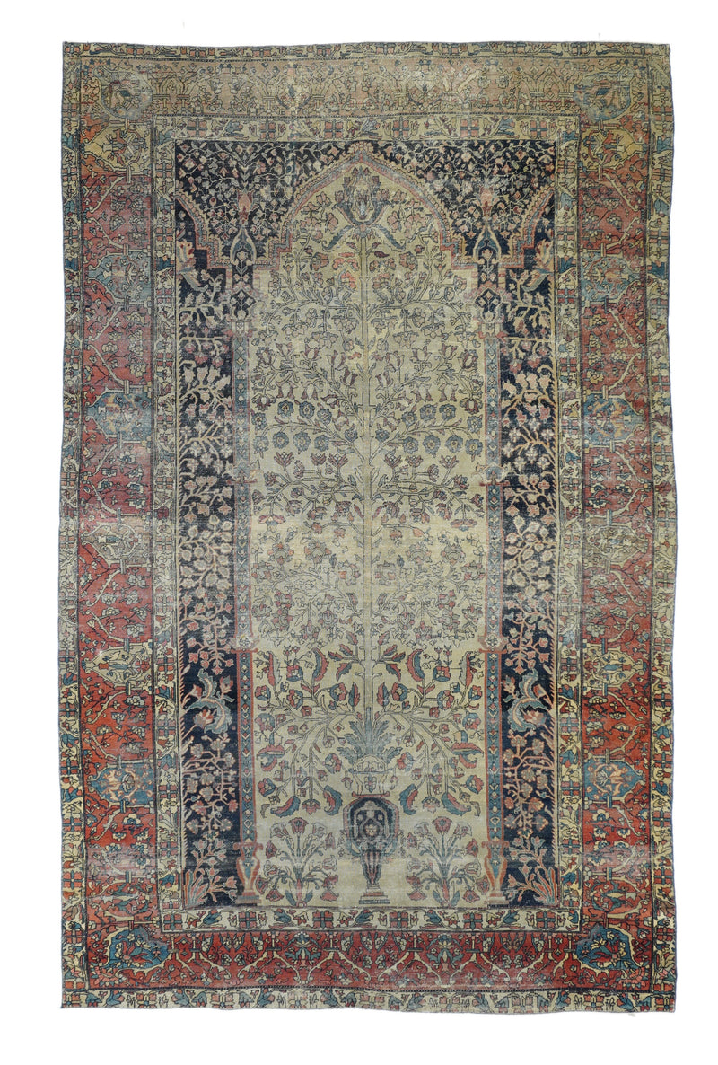 Antique Fine Mohtasham Kashan Rug 5'5