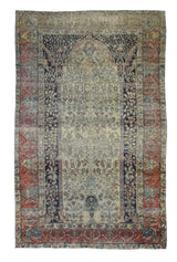 Extremely Fine Antique Persian Mohtasham Kashan Rug
