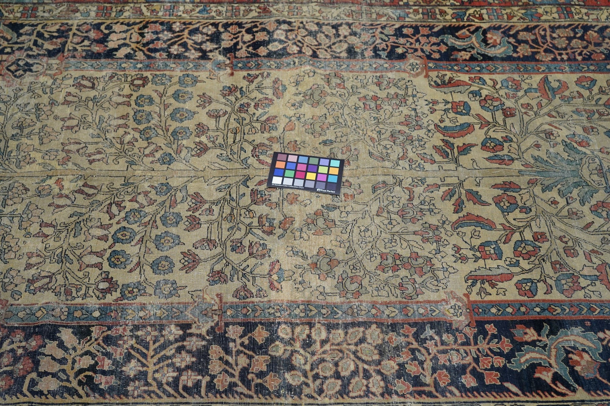 Antique Fine Mohtasham Kashan Rug 5'5" x 8' 8''
