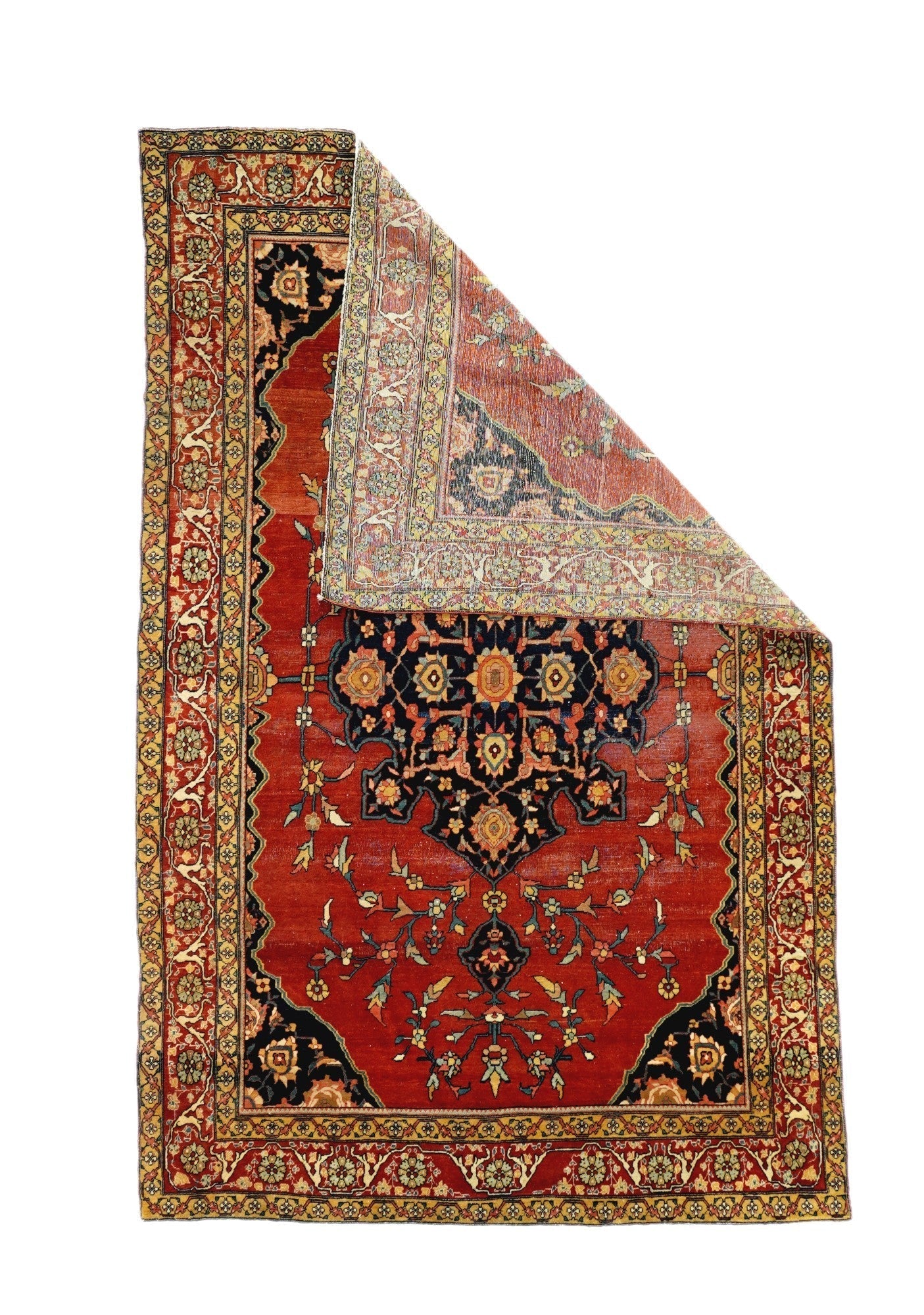 Antique Sarouk Rug 4'2'' x 6'6''