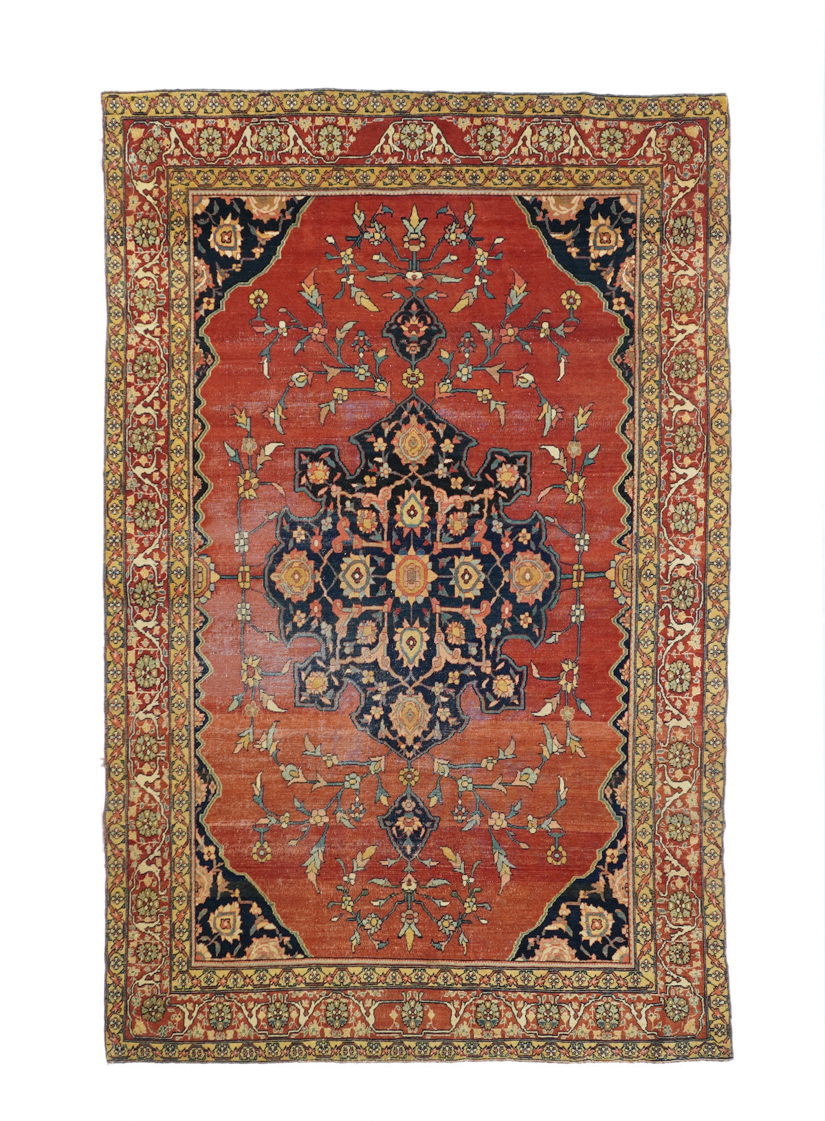 Antique Sarouk Rug 4'2'' x 6'6''