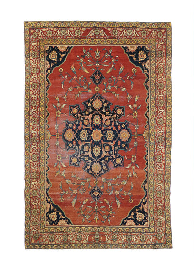 Antique Sarouk Rug 4'2'' x 6'6''