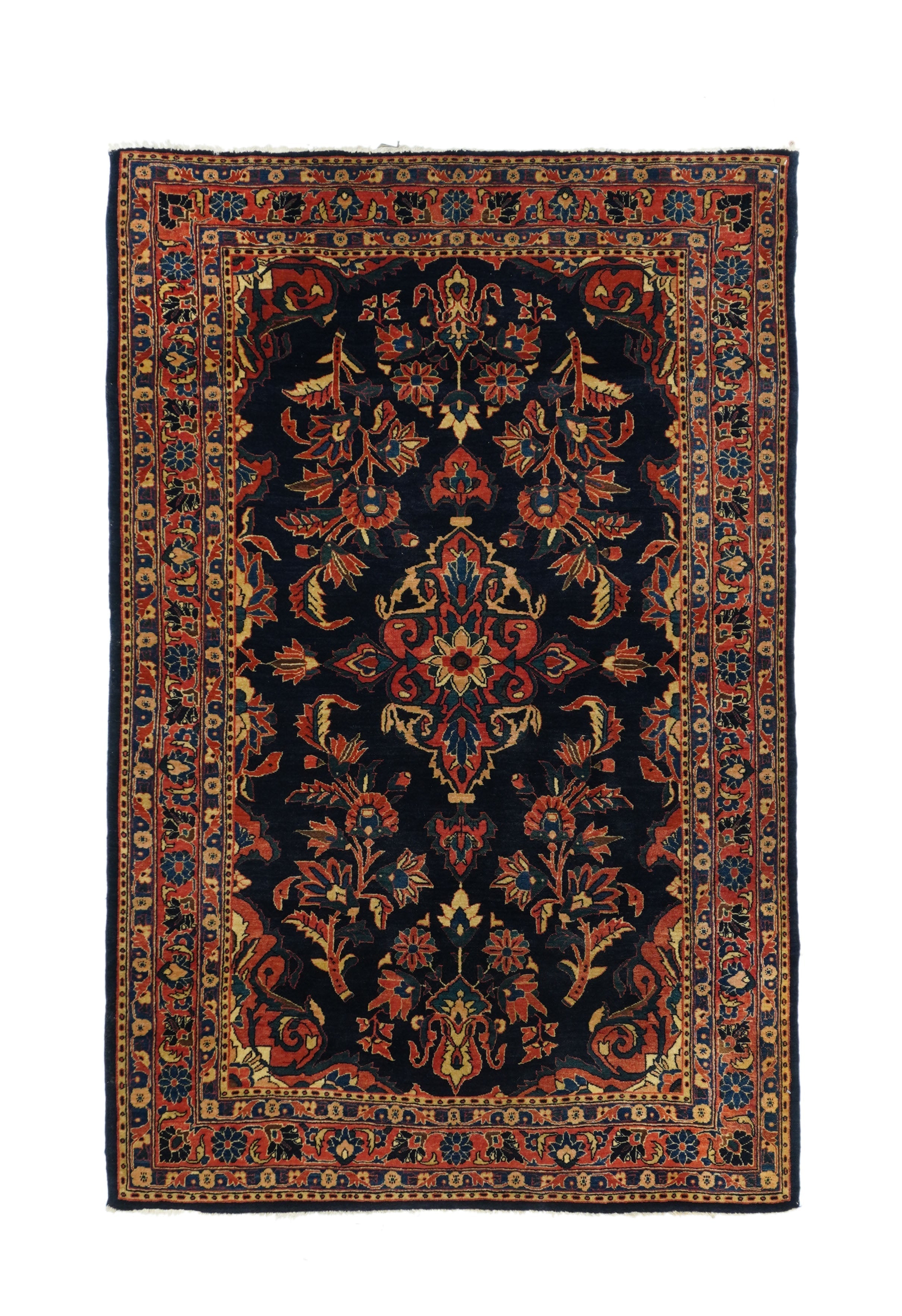 Antique Sarouk Rug 4'4'' x 6'6''