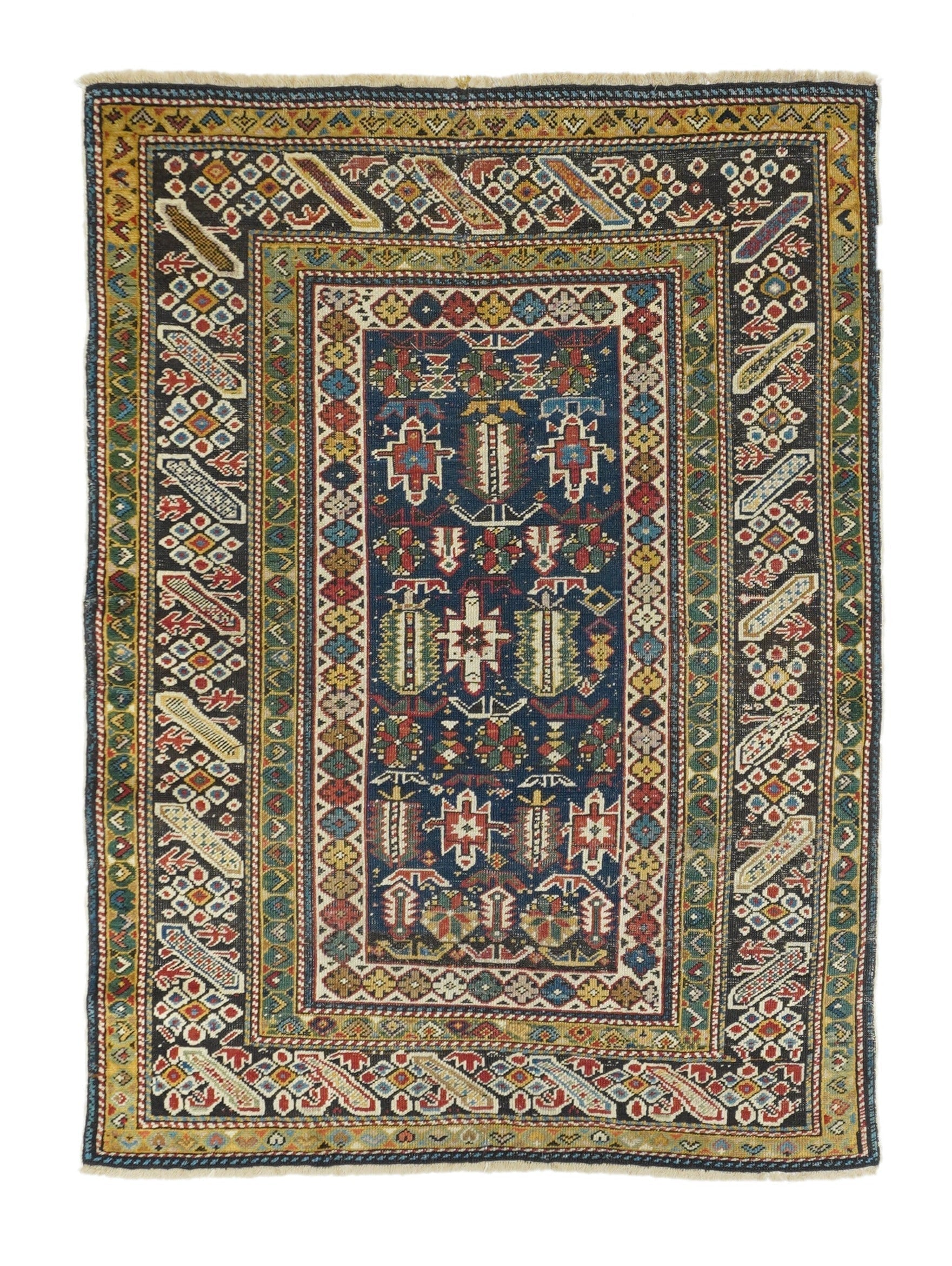 Antique Kuba Rug 3'4'' x 4'8''