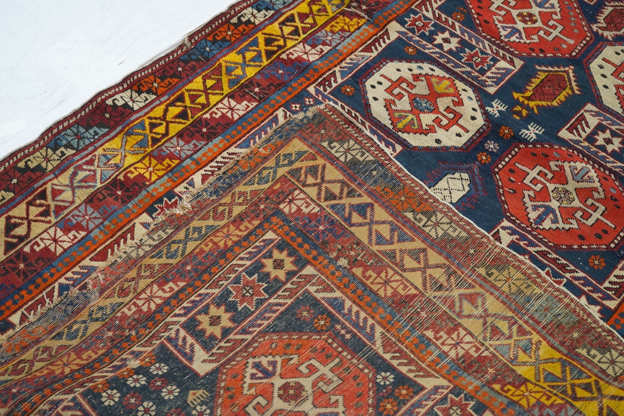 Antique Caucasian Kuba Rug 3'9'' x 6'3''