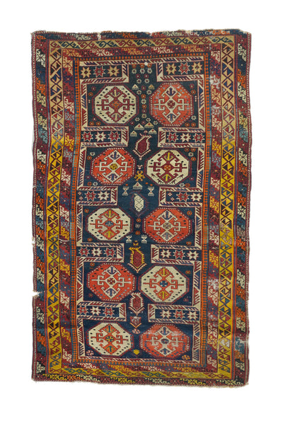 Antique Caucasian Kuba Rug 3'9'' x 6'3''
