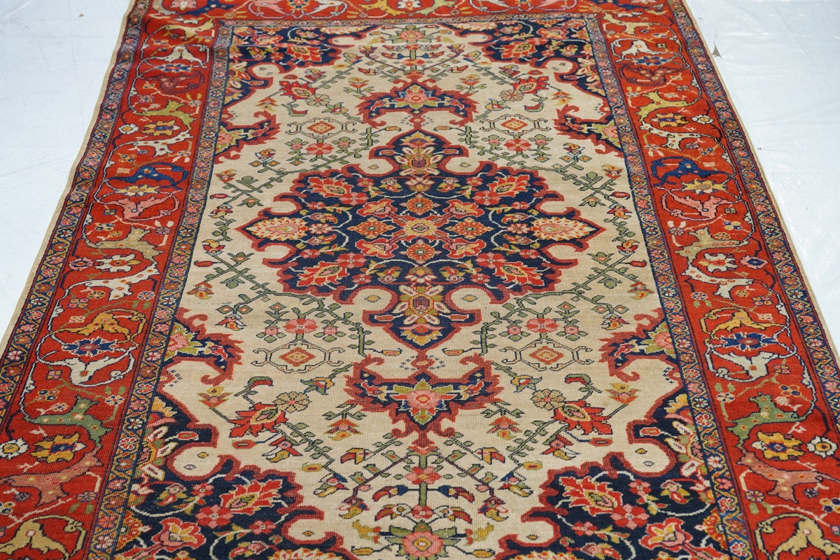 Antique Sarouk Rug 4'6'' x 6'6''