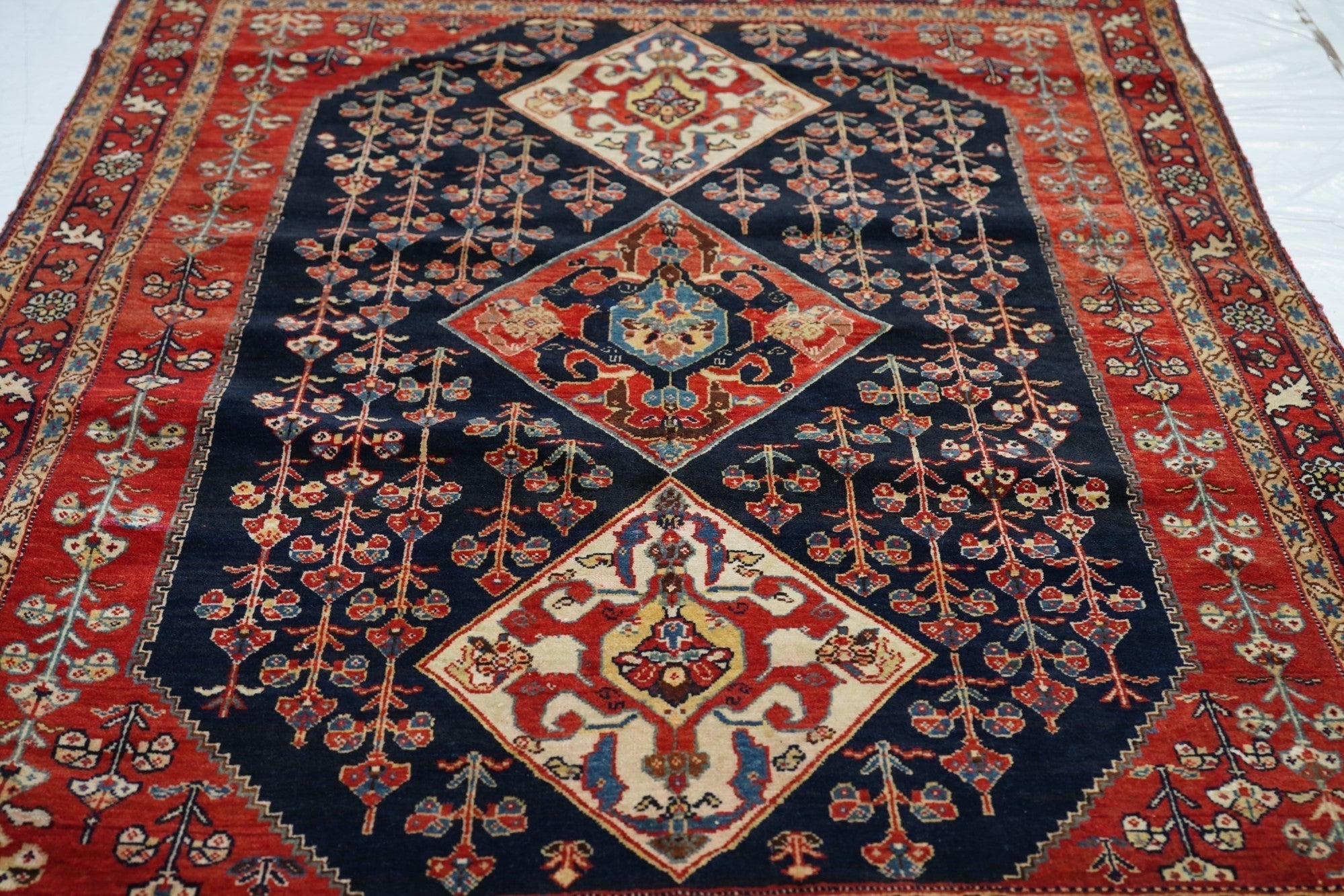 Antique Qashqai Rug 3'10'' x 5'0"