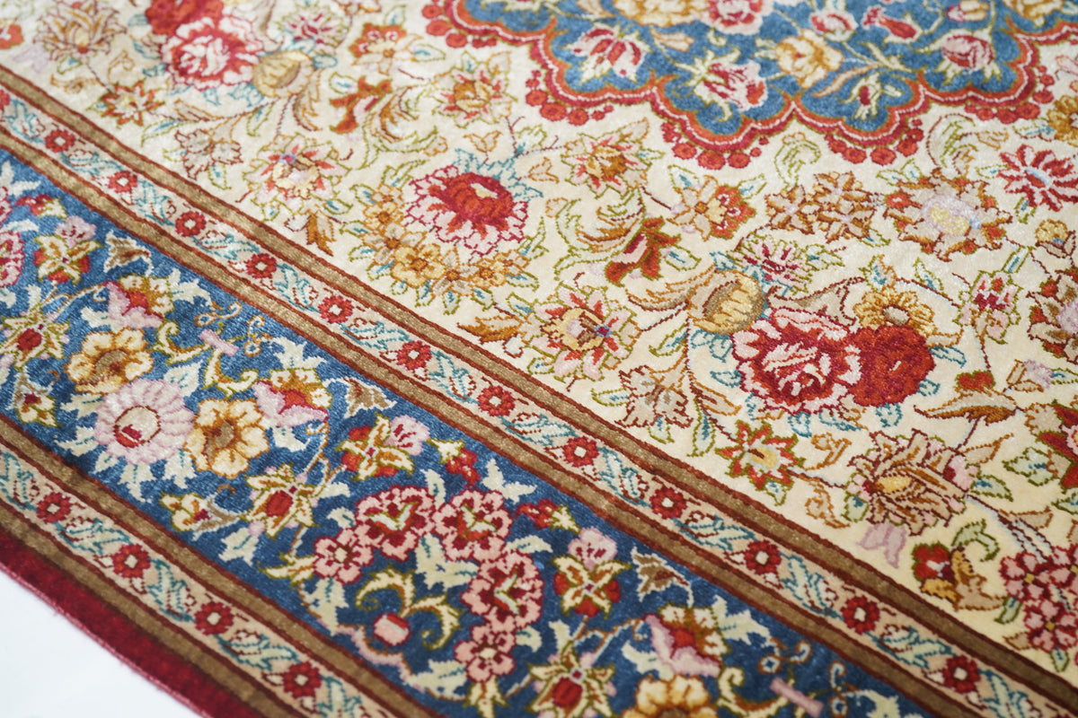 Fine  Silk Qum Runner 2'8'' x 11'9''
