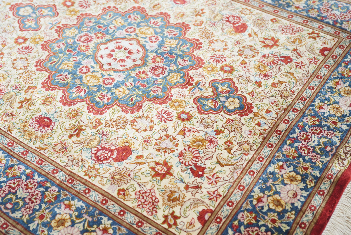 Fine  Silk Qum Runner 2'8'' x 11'9''