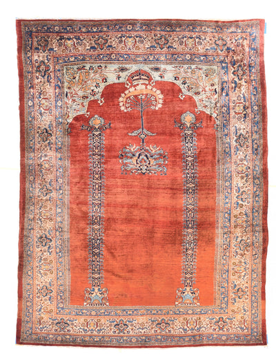 Antique Silk  Heriz Rug 5'3'' x 7'0''