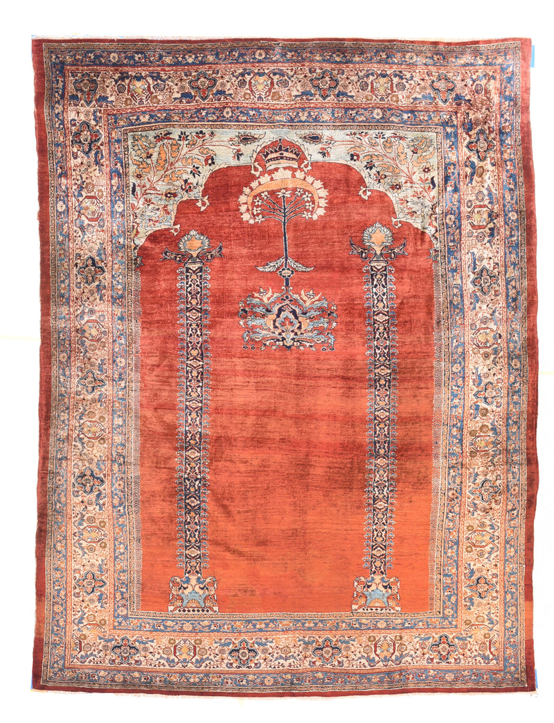 Antique Silk  Heriz Rug 5'3'' x 7'0''