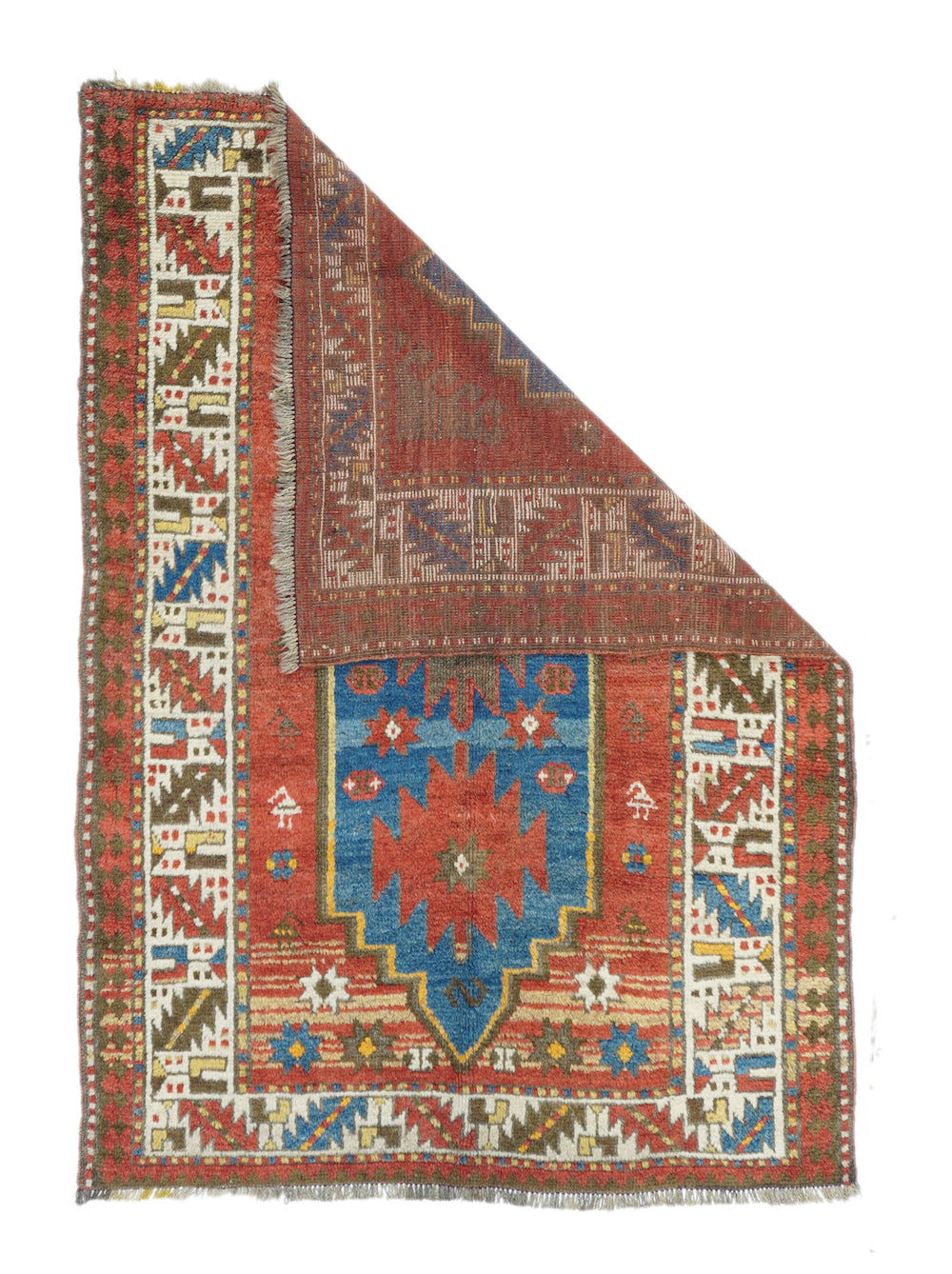 Antique Caucasian Kazak Rug 4'1'' x 5'8''