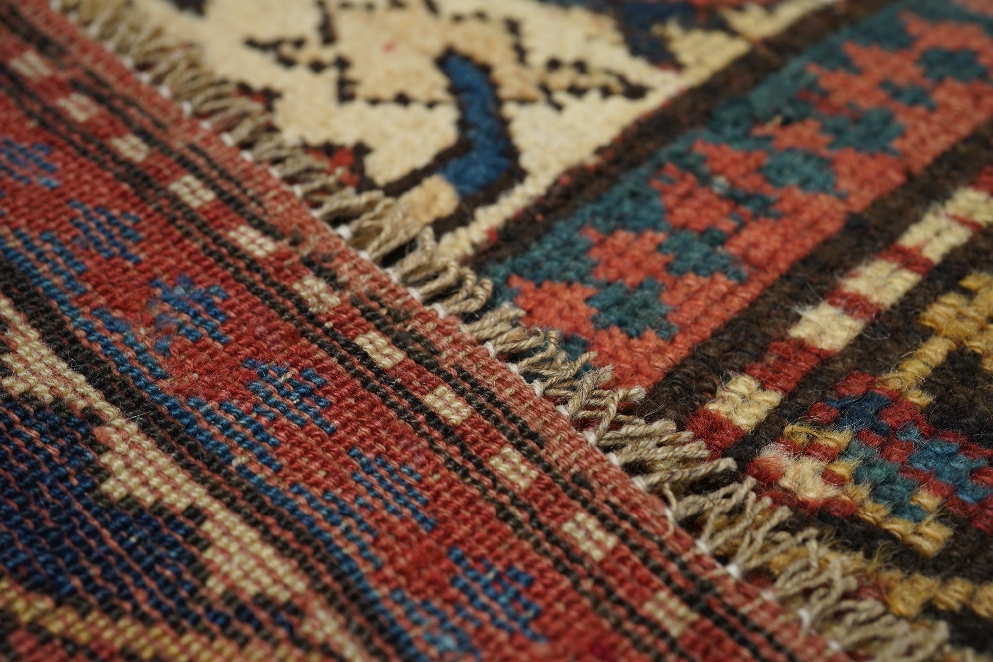 Antique Caucasian Kazak Runner 3'6'' x 10'9''