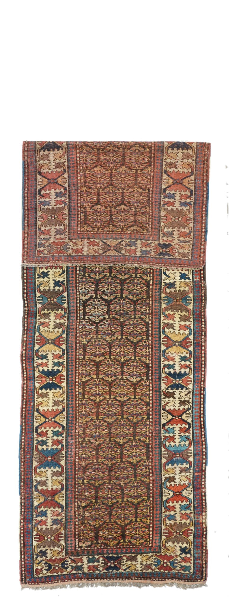 Antique Caucasian Kazak Runner 3'6'' x 10'9''