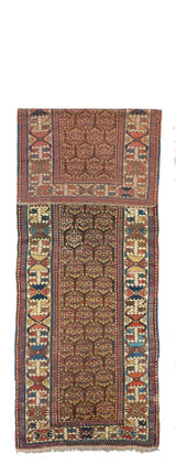 Antique Caucasian Kazak Runner 3'6'' x 10'9''