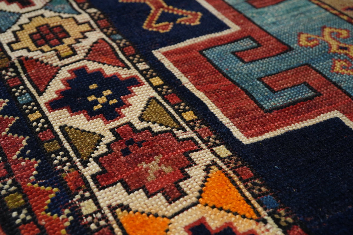 Antique Caucasian Kazak Rug 3'10'' x 9'5''
