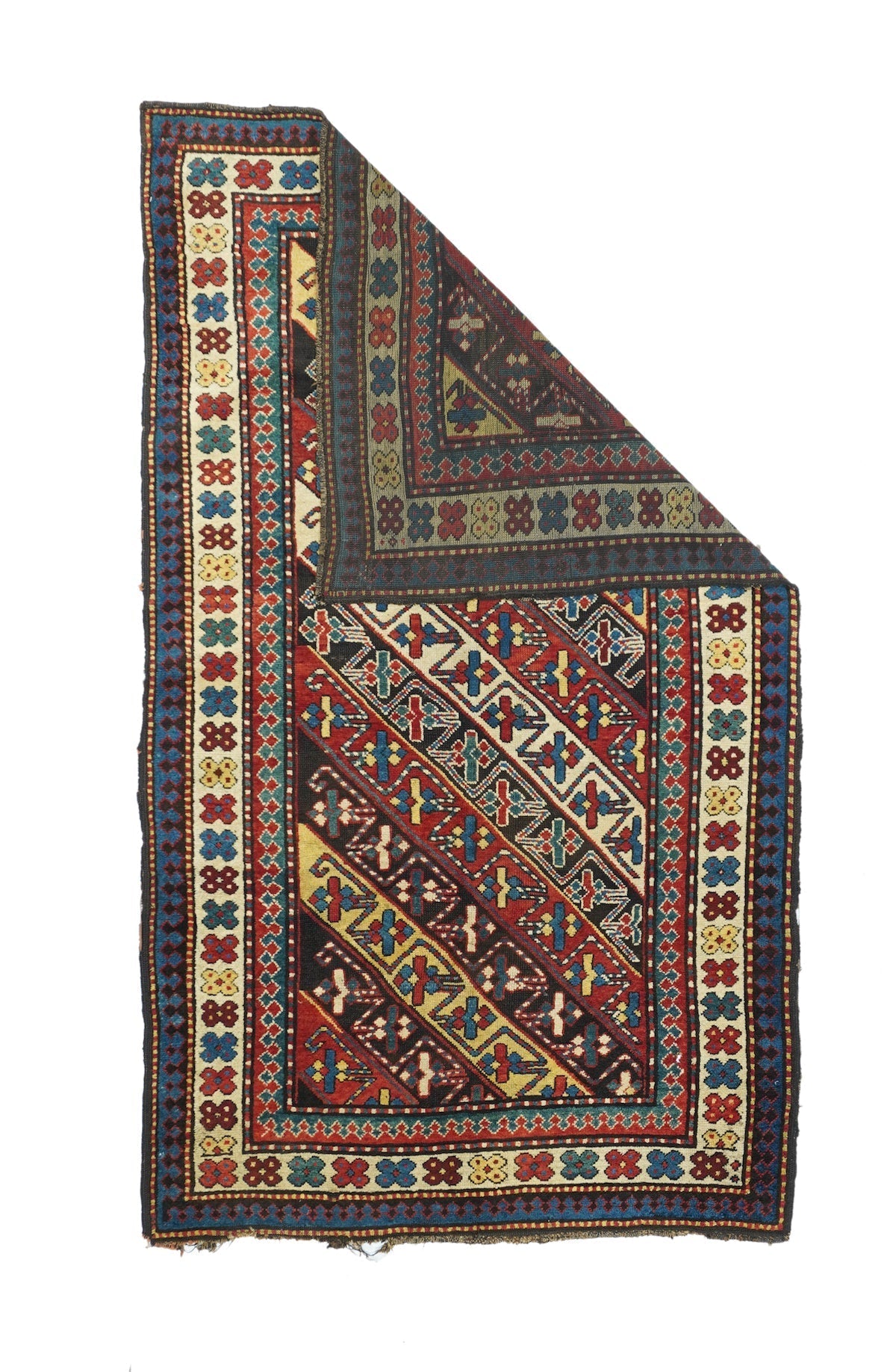Antique Caucasian Ganje Kazak Rug 3'11'' x 6'9''