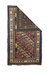 Antique Caucasian Ganje Kazak Rug 3'11'' x 6'9''