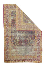 Antique Lavar Kerman Rug 5'0" x 7'7''