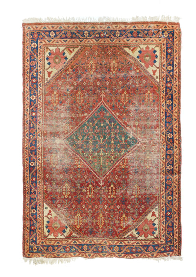 Antique Malayer Shabby Chic Rug 4'6'' x 6'7''