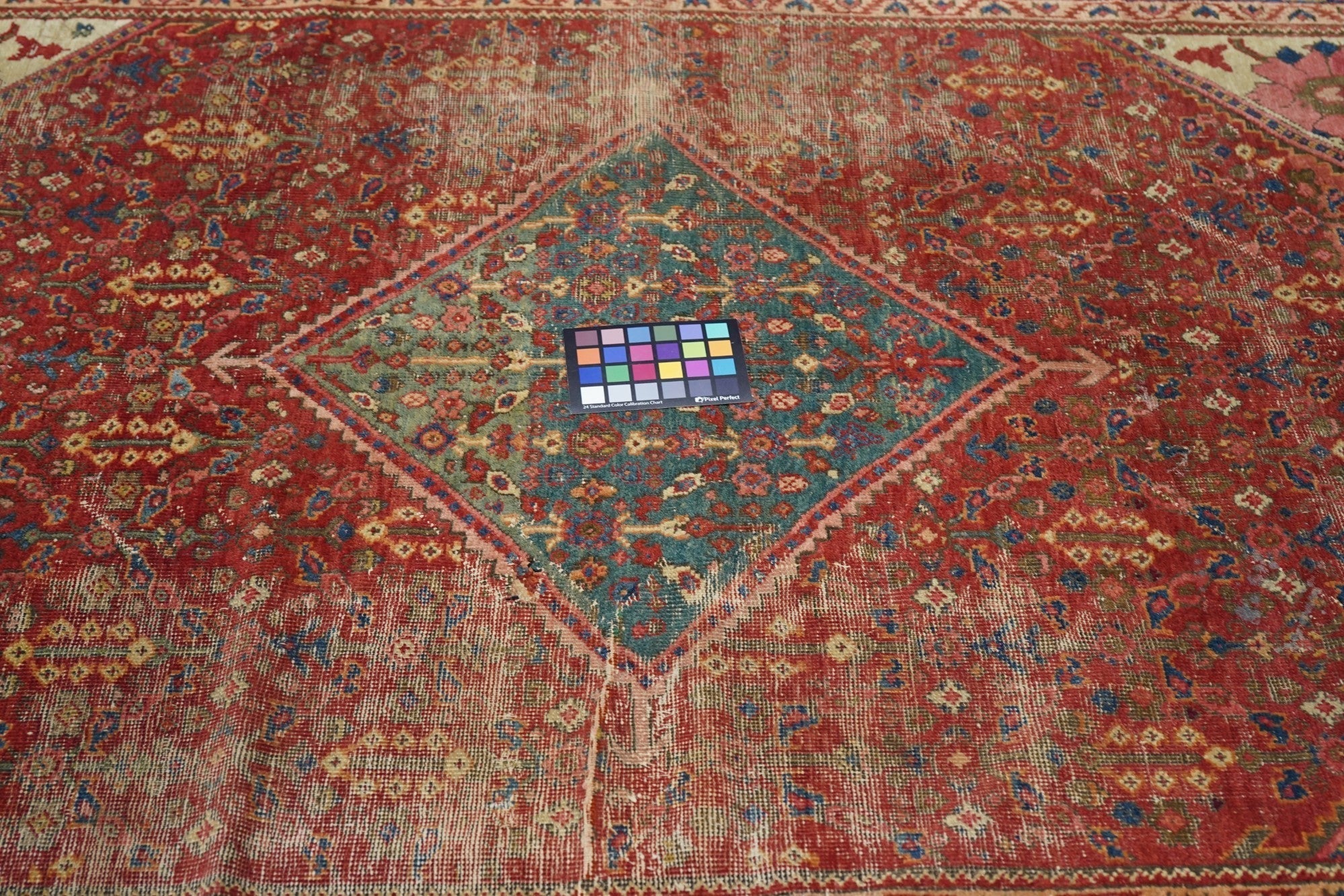 Antique Malayer Shabby Chic Rug 4'6'' x 6'7''