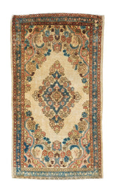 Vintage Sarouk Rug 2' 1" x 4' 0"