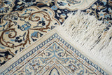 Extremely Fine  Nain Signed Habibian Wool and Silk Rug 6' 0" x 9' 0"