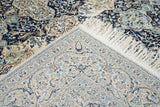 Extremely Fine  Nain Signed Habibian Wool and Silk Rug 6' 0" x 9' 0"
