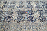 Extremely Fine  Nain Signed Habibian Wool and Silk Rug 6' 0" x 9' 0"