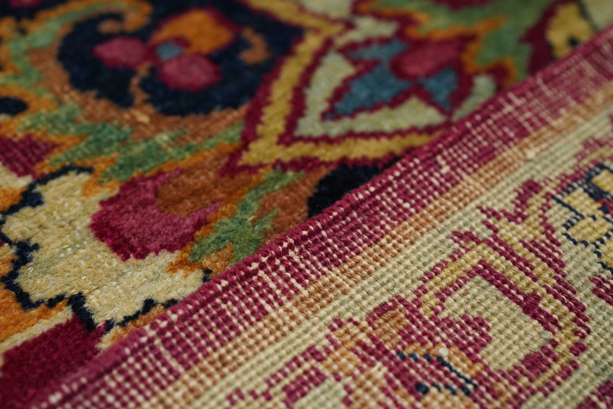 Antique  Lavar Kerman Rug 4'4'' x 5'10''