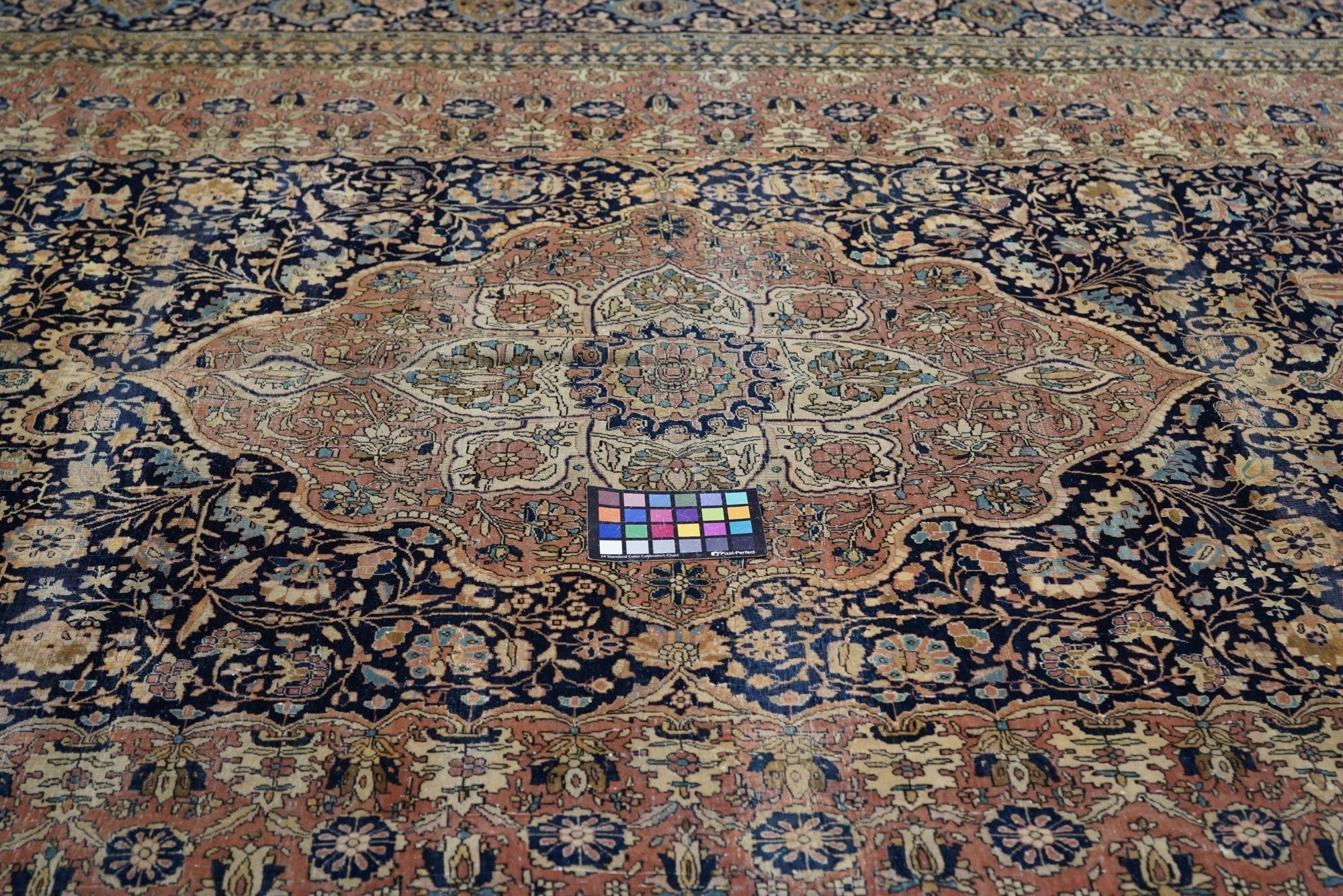Antique Mohtasham Kashan Rug 7'8'' x 10'4''