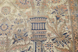 Antique Mohtasham Kashan Rug 6'9'' x 9'7''