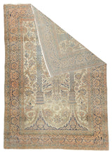 Antique Mohtasham Kashan Rug 6'9'' x 9'7''