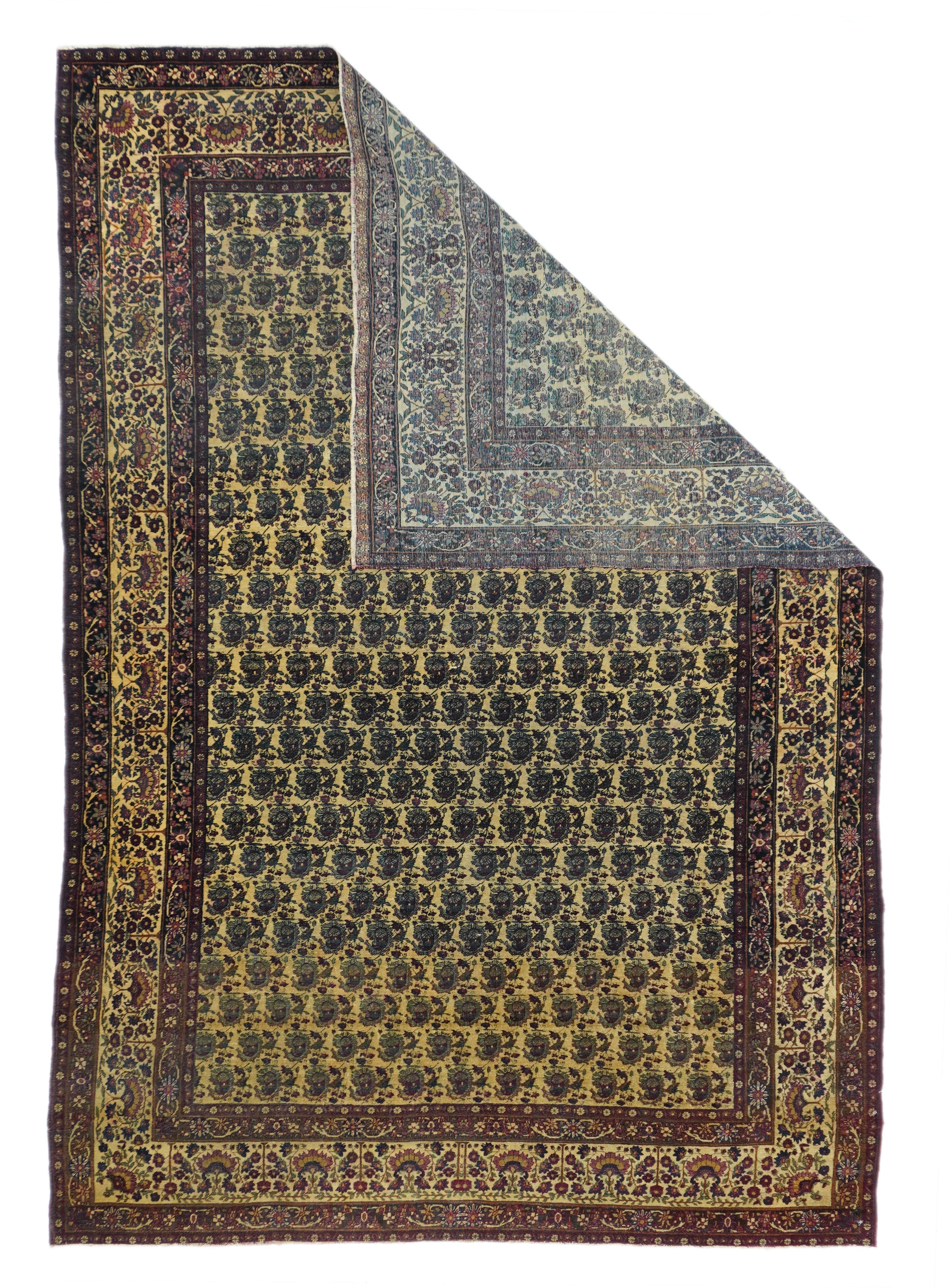 Antique  Lavar Kerman Rug 4'2'' x 6'4''