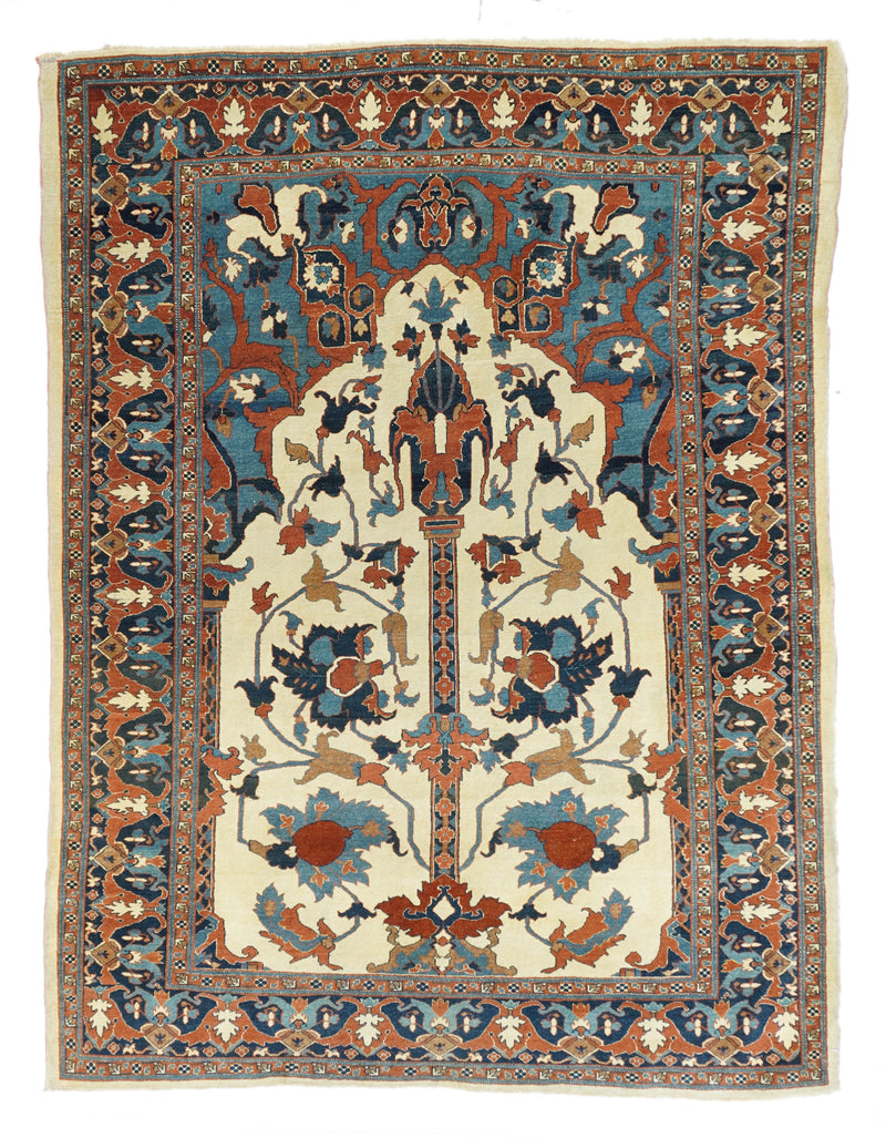 Antique  Haji Jalili Tabriz Rug 4'6'' x 6'2''