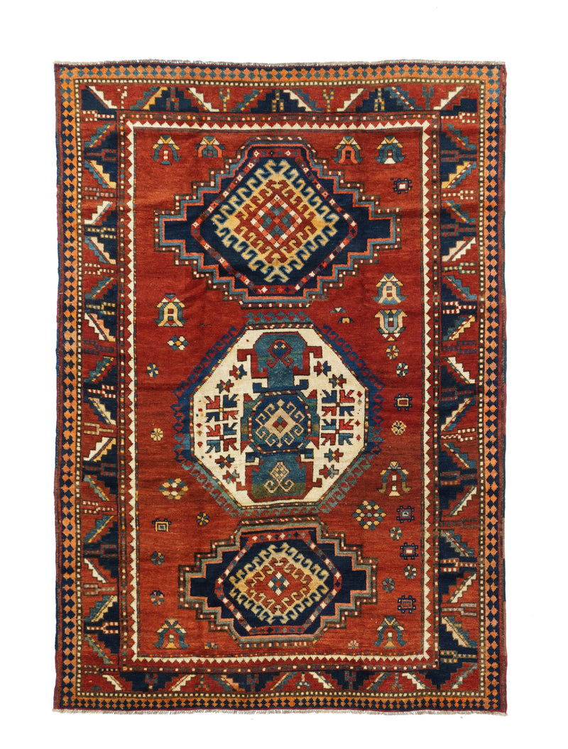 Antique Caucasian Kazak Rug 4'11'' x 7'1''