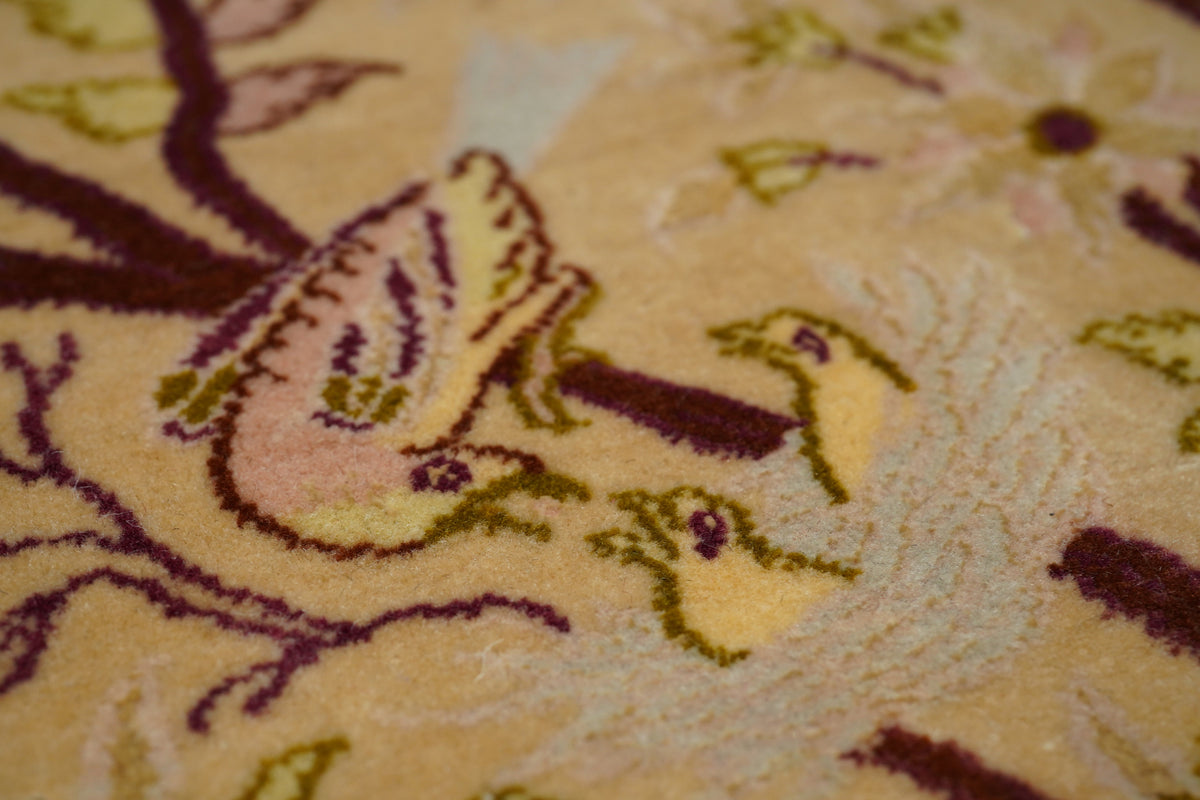 Extremely Fine  Isfahan Wool and Silk Rug 5'1'' x 7'7''