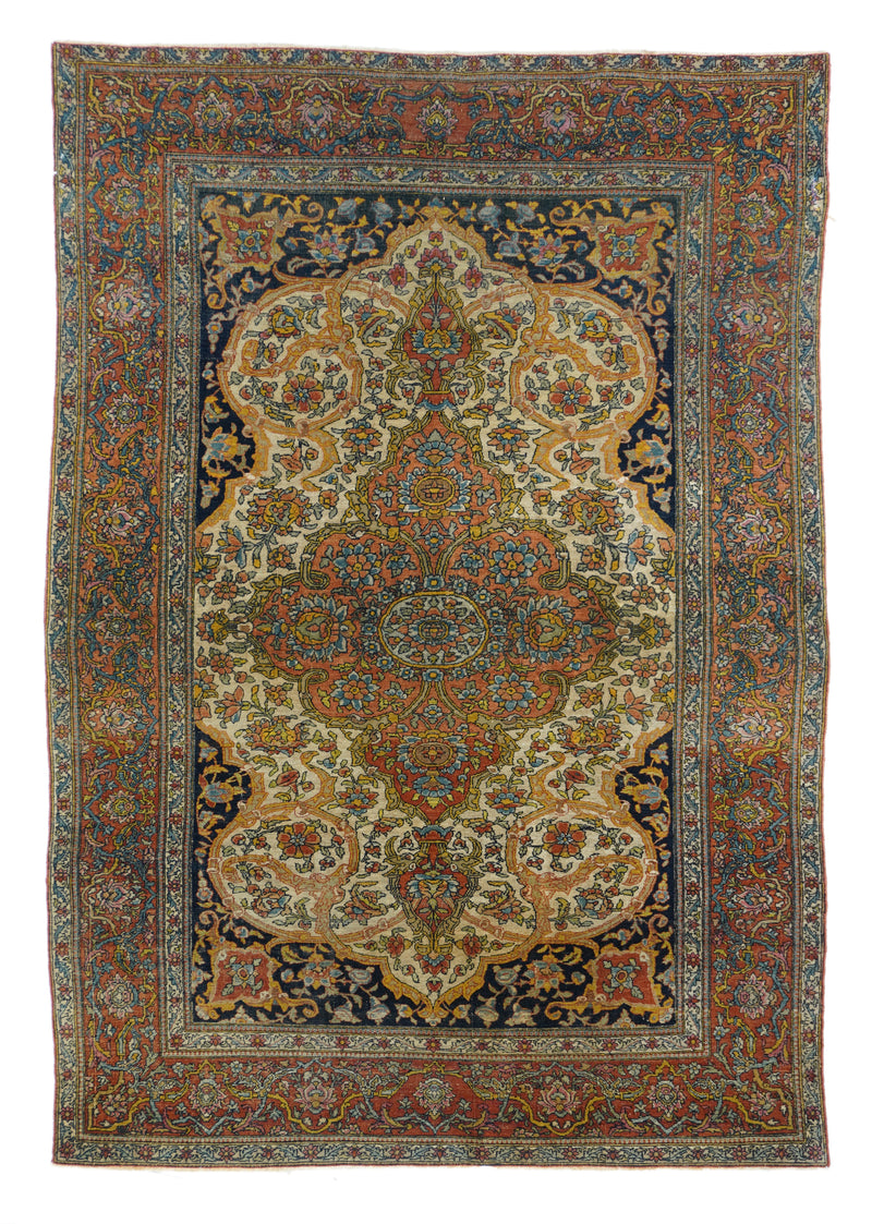 Antique Tehran Rug 4'5'' x 6'10''