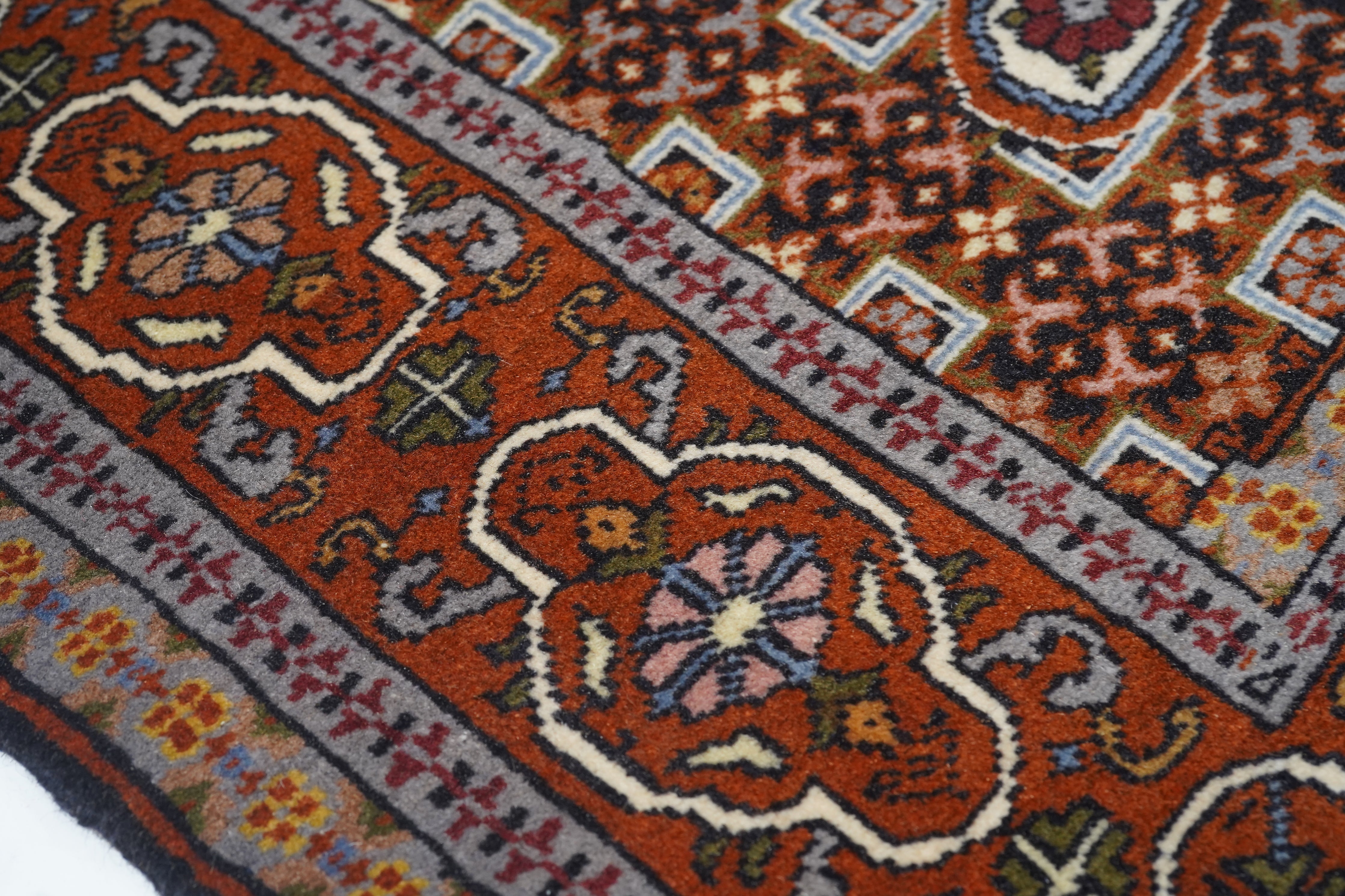 Vintage Tribal Qashqai Rug 4'5'' x 6'1''