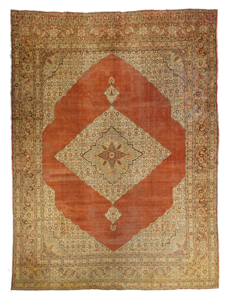 Antique Haji Jalili Tabriz Rug 9'0
